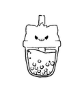 Pochoir tatouage temporaire - Pokémon Ectoplasma Bubble Tea