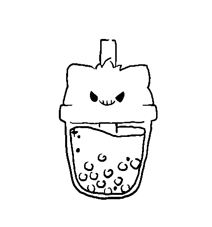 Pochoir tatouage temporaire - Pokémon Ectoplasma Bubble Tea
