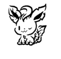 Pochoir tatouage temporaire - Pokémon Philalie