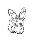 Pochoir tatouage temporaire - Pokémon Philalie 2