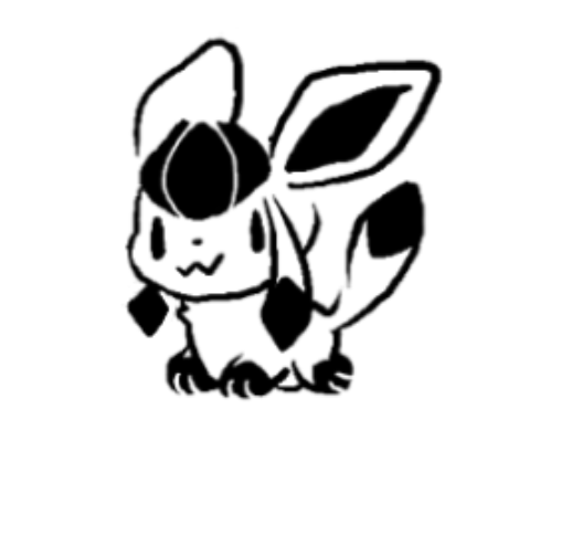 Pochoir tatouage temporaire - Pokémon Givralie