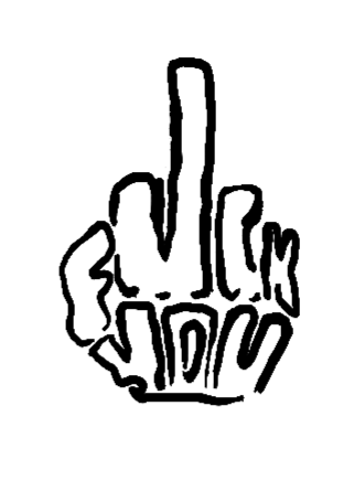 Pochoir tatouage temporaire - Fuck