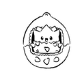 Pochoir tatouage temporaire - Pokémon Toguepie tamagotshi