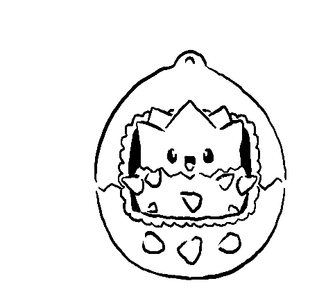 Pochoir tatouage temporaire - Pokémon Toguepie tamagotshi